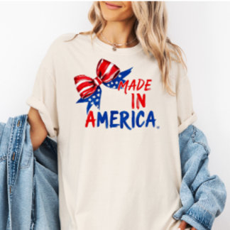 USA 4th of July Shirt, Patriotic Gift for Her  T-Shirt