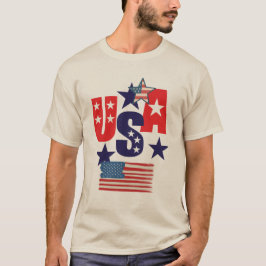 USA 5 Star Patriotic Design – American Pride Gift  T-Shirt