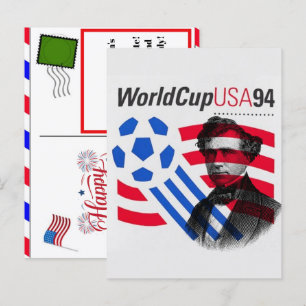 USA 94 Weltmeisterschaft Legacy & 4. Juli 2026 Fuß Feiertagspostkarte