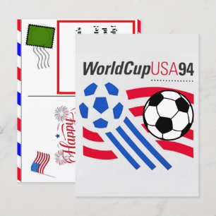 USA 94 Weltmeisterschafts-Erbe & 4. Juli 2026 Fußb Feiertagspostkarte