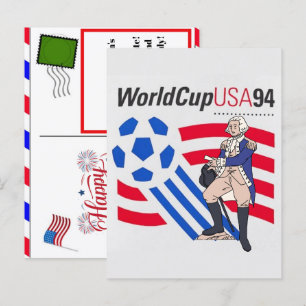 USA 94 Weltmeisterschafts-Erbe & 4. Juli 2026 Fußb Feiertagspostkarte