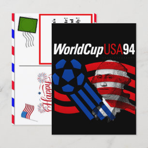 USA 94 Weltmeisterschafts-Erbe & 4. Juli 2026 Fußb Feiertagspostkarte