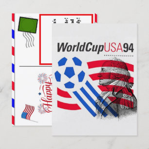 USA 94 Weltmeisterschafts-Erbe & 4. Juli 2026 Fußb Feiertagspostkarte