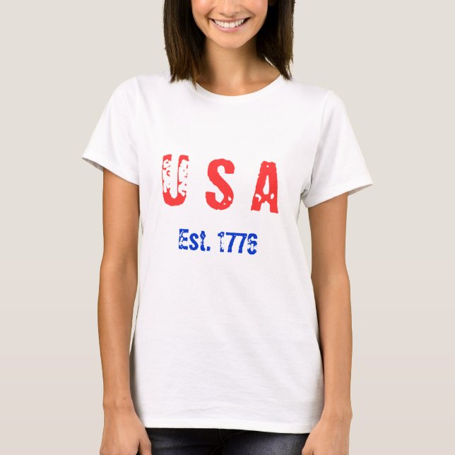 USA A 4. Juli T-Shirt (Vorderseite)