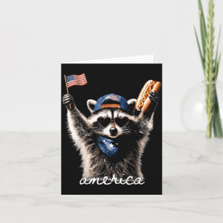 Usa Aamerica Waschbär Hot Dog 1776-2026 4. Juli Karte