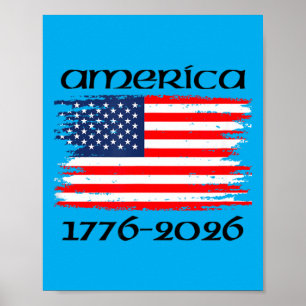 Usa Aamerikanische Flagge Patriotische Männer Frau Poster