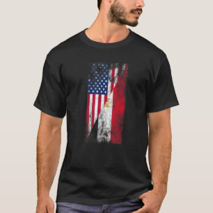 USA Ägypten Flaggen USA Ägyptens T-Shirt