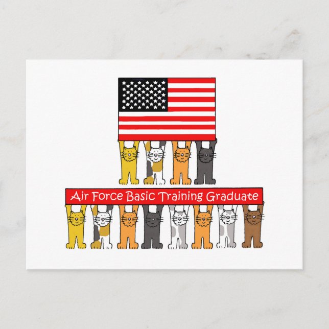USA Air Force Basic Training Graduate Ankündigungspostkarte (Vorderseite)