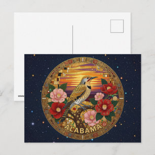 USA Alabama Staatsembleme Postkarte