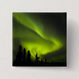 USA, Alaska, Chena Hot Springs. Aurora Borealis 2 Button