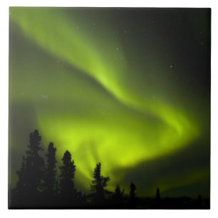 USA, Alaska, Chena Hot Springs. Aurora Borealis 2 Fliese