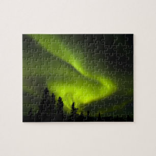 USA, Alaska, Chena Hot Springs. Aurora Borealis 2 Puzzle