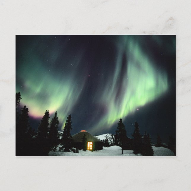 USA, Alaska, Chena Hot Springs. Aurora Postkarte (Vorderseite)