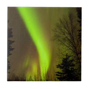 USA, Alaska, Chena Hot Springs. Aurora-Sicht Fliese