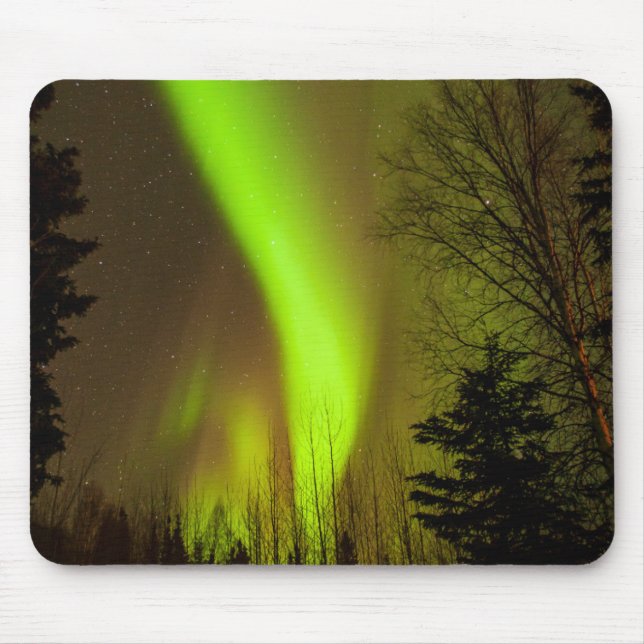 USA, Alaska, Chena Hot Springs. Aurora-Sicht Mousepad (Vorne)