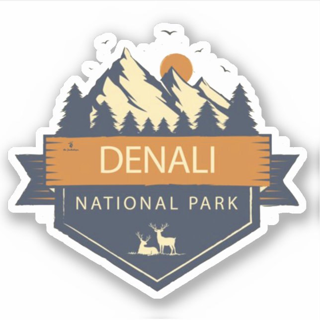 " USA: Alaska - DENALI Nationalpark 2020/heute Aufkleber (Vorderseite)