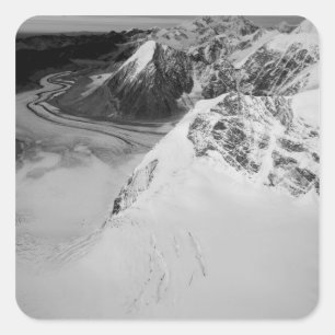 USA, Alaska, Denali-Nationalpark, Luftansicht Quadratischer Aufkleber