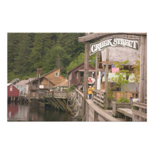 USA, Alaska, Ketchikan, Creek Street, Innenstadt Fotodruck
