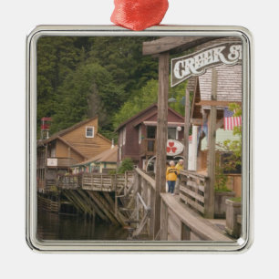 USA, Alaska, Ketchikan, Creek Street, Innenstadt Ornament Aus Metall