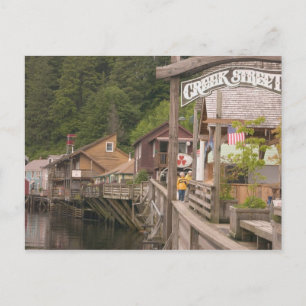 USA, Alaska, Ketchikan, Creek Street, Innenstadt Postkarte