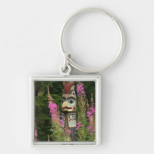 USA, Alaska, Ketchikan, Totem Bight State Schlüsselanhänger