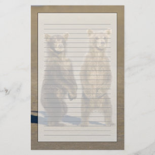 USA. Alaska. Küstenbraunbären-Jungtiere Briefpapier