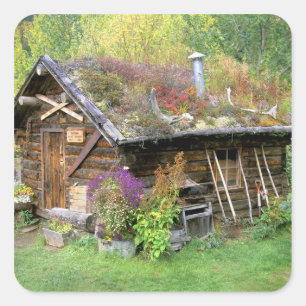 USA, Alaska, Nationalpark Denali, Kantishna. Quadratischer Aufkleber