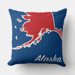 USA Alaska Staat Patriotic US Flagge Map Kissen