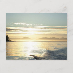 USA, Alaska, Südosten bei Ketchikan, Sonnenunterga Postkarte