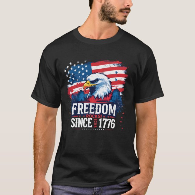 USA All Day | Patriotischer 4. Juli T - Shirt | Am (Vorderseite)