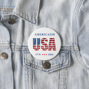 USA America250 4. Juli 1776-2026 Patriot-Button Button
