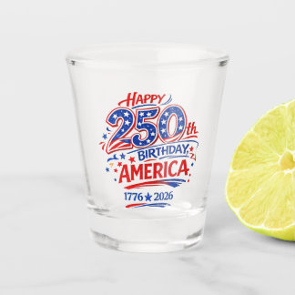 USA America 250th Anniversary Patriotic Schnapsglas