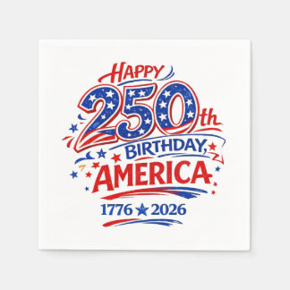 USA America 250th Anniversary Patriotic Serviette