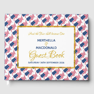 USA AMERICA Christlich Scripture Patriotic Wedding Gästebuch