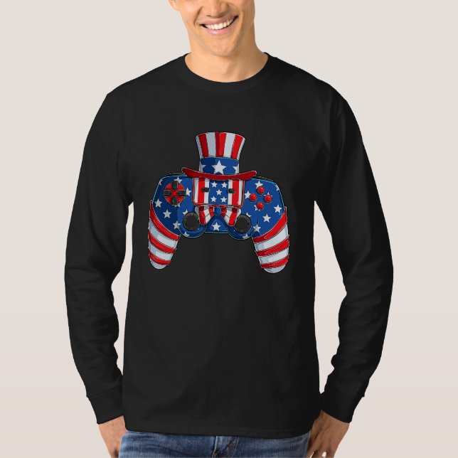 USA America Controller For Video Games  Gamers T-Shirt (Vorderseite)