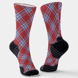 USA America Farben Karo Tartan Rot Weiß Blau Socken