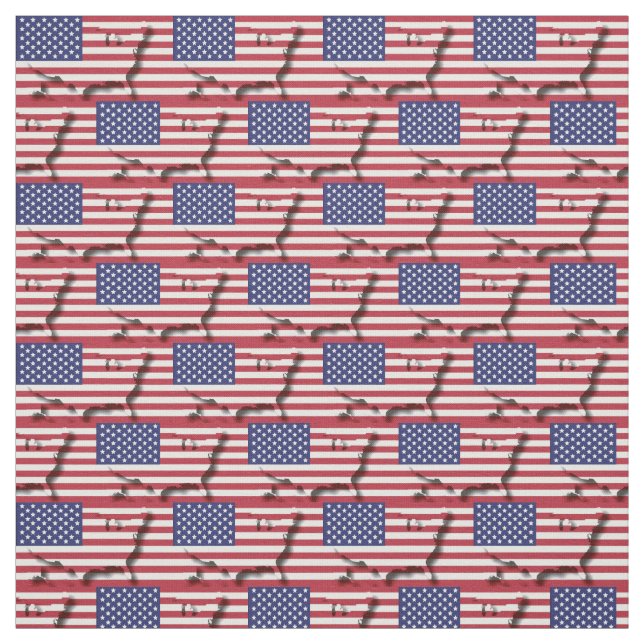 USA AMERICA Flag Map Kontur Stoff (Muster)