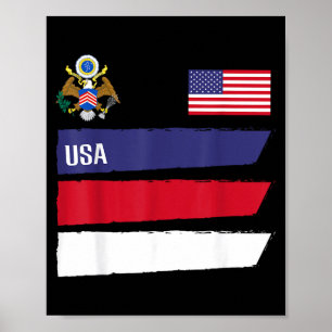 Usa America Flagge Football Fußball Fan Männer Fra Poster