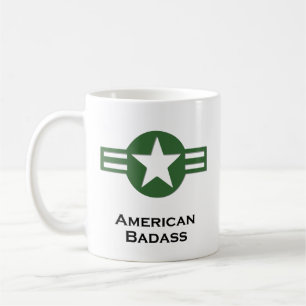 USA American Badass Green Tasse