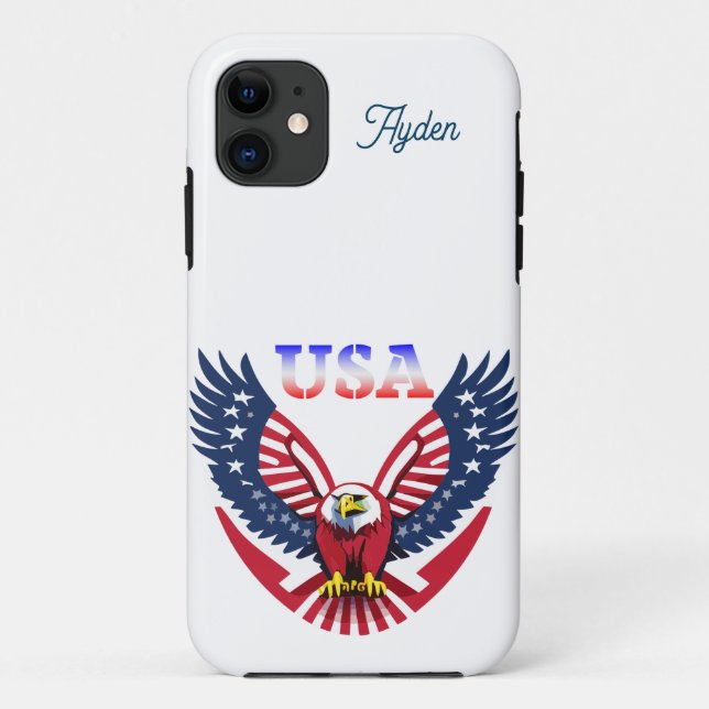 USA American Eagle Customizable Case-Mate iPhone Hülle (Rückseite)
