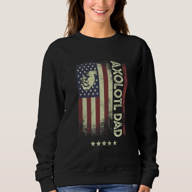 USA American Flag  Axolotl Dad 1 Sweatshirt (Vorderseite)