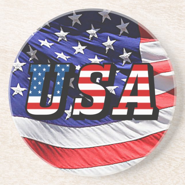USA - American Flag Beverage Coaster Getränkeuntersetzer (Vorne)