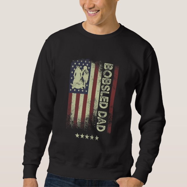 USA American Flag  Bobsled Dad 1 Sweatshirt (Vorderseite)