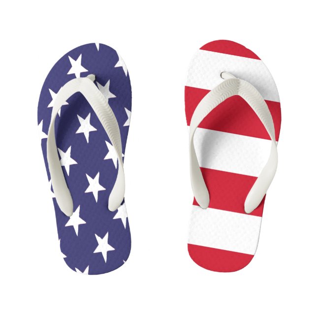 USA American Flag Duo Kinderbadesandalen (Fußbett)