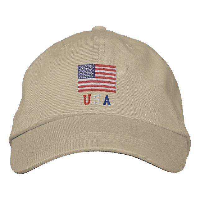 USA American Flag Hat - 4. Juli Bestickte Kappe (Vorderseite)