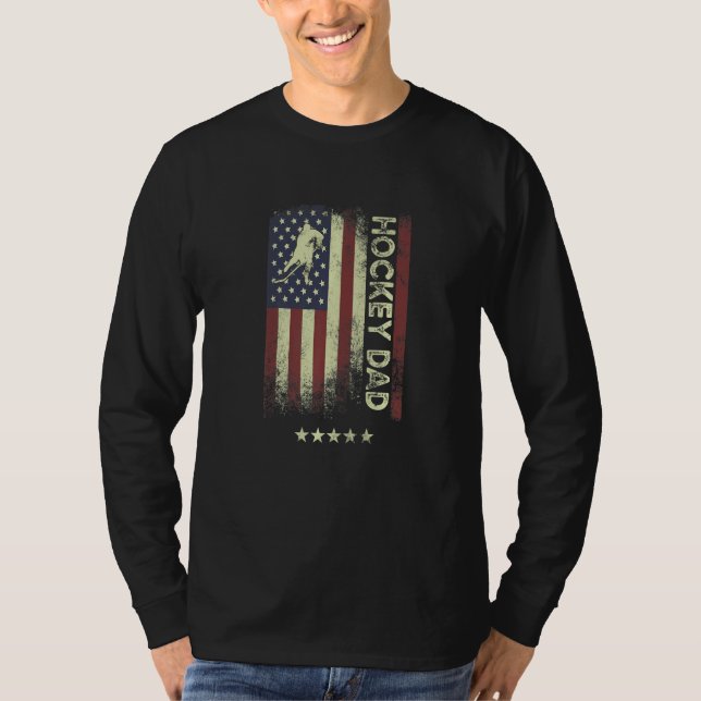 USA American Flag  Hockey Dad  1 T-Shirt (Vorderseite)