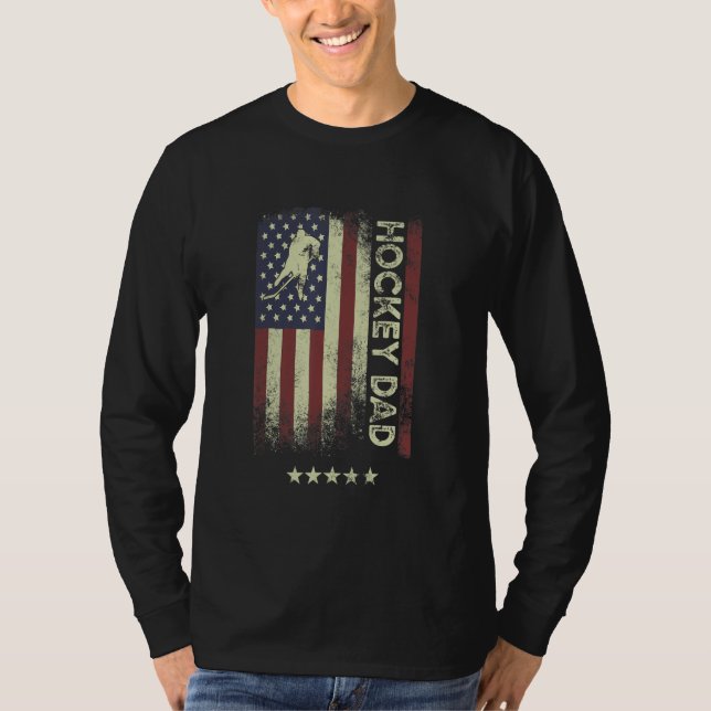 USA American Flag  Hockey Dad 1 T-Shirt (Vorderseite)