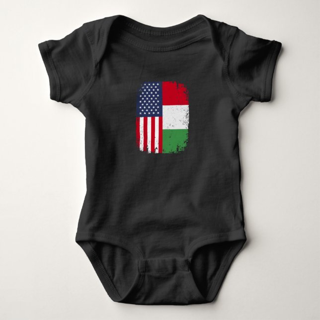 USA American Flag Italien Baby Strampler (Vorderseite)