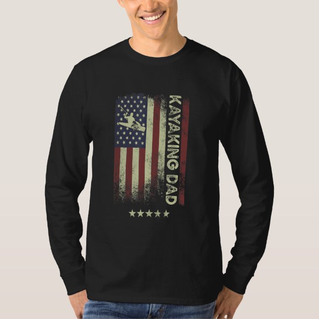 USA American Flag  Kayaking Dad 1 T-Shirt (Vorderseite)