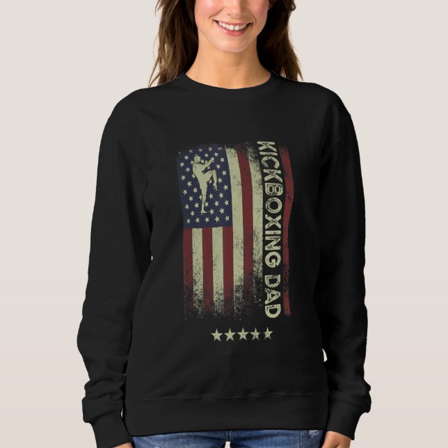 USA American Flag  Kickboxing Dad 1 Sweatshirt (Vorderseite)